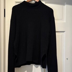 Women's Black Turtleneck Sweater